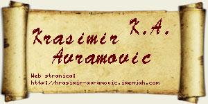 Krasimir Avramović vizit kartica